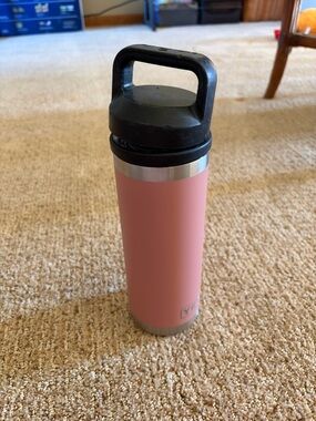 Yeti Pink Stainless Steel Travel Bottle with Black Lid
